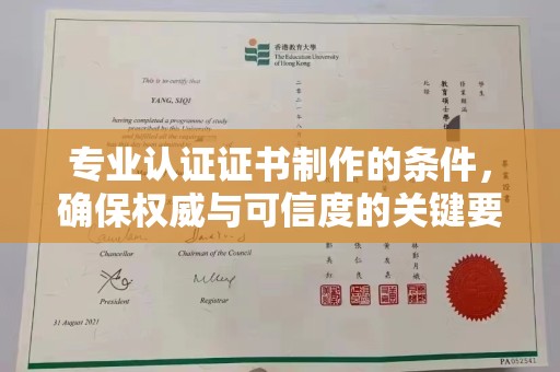 和龙专业认证证书制作的条件，确保权威与可信度的关键要素