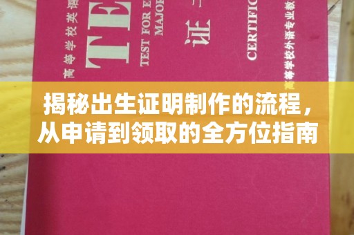 普陀揭秘出生证明制作的流程，从申请到领取的全方位指南