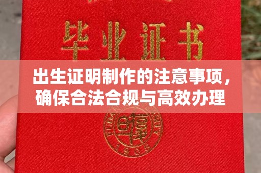 正阳出生证明制作的注意事项，确保合法合规与高效办理